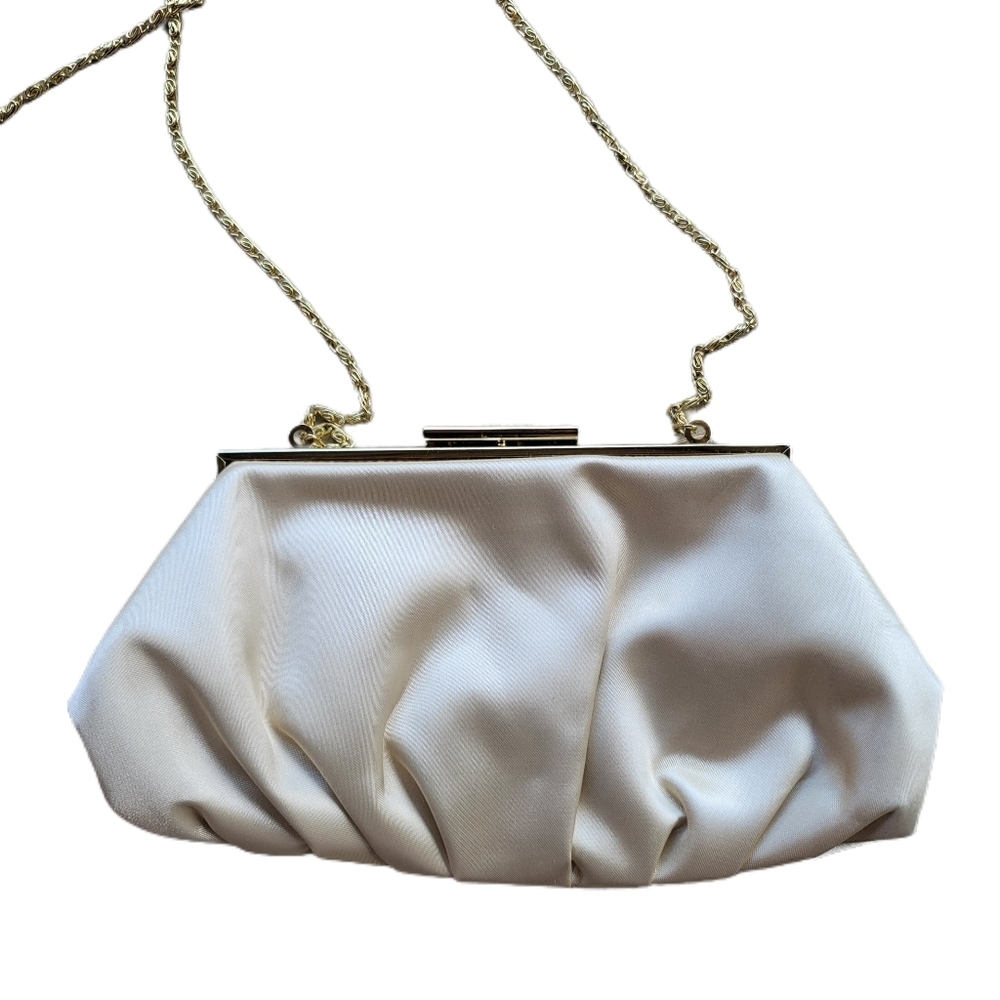 Lulu Townsend Evening Bag Beige Gold Chain Shoulder Bag - Picture 3 of 8